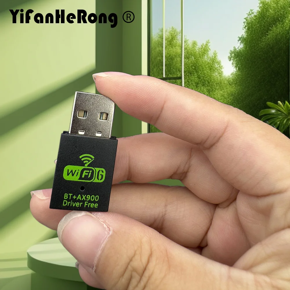 Mini USB WIFI 6 Dongle AX900 Wifi 6 BT5.3 Adapter Network Card 2.4GHz/5GHz Wi-Fi Lan Adapter Driver Free PC Laptop 600M Receiver 
Mini USB WIFI 6 Dongle AX900 Wifi 6 BT5.3 Adapter Network Card 2.4GHz/5GHz Wi-Fi Lan Adapter Driver Free PC Laptop 600M Receiver