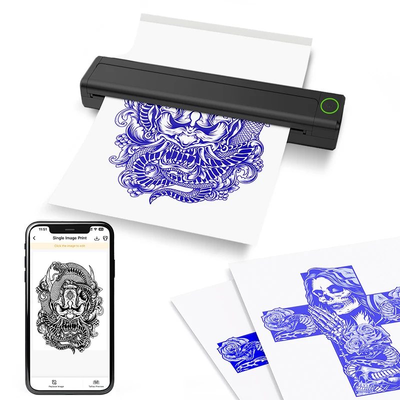 Portable Wireless Tiny Tattoo Stencil Printer Tattoo Copier Machine Tattoo Transfer Printer
Portable Wireless Tiny Tattoo Stencil Printer Tattoo Copier Machine Tattoo Transfer Printer
