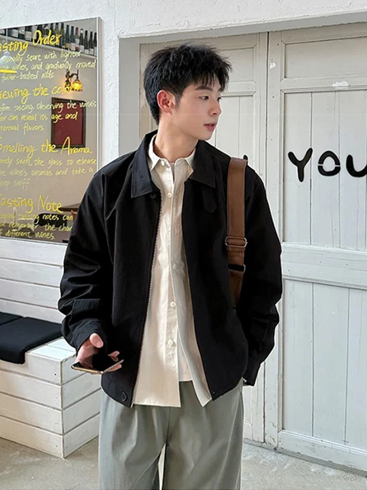 Bla American Sle Pilot Jaet Men's Spring Trendy Cleanfit High-End Feel Flip Collar Workwear Coat Stand Fit Long Sve
Bla American Sle Pilot Jaet Men's Spring Trendy Cleanfit High-End Feel Flip Collar Workwear Coat Stand Fit Long Sve