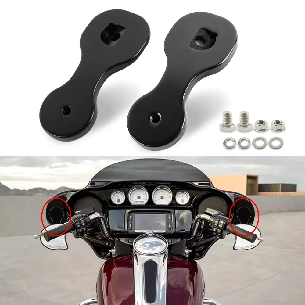 Мотоциклетные черные кронштейны для зеркал, адаптер для Harley Touring Street Glide CVO Bagger с обтекателями «летучая мышь» 2014-2022 Relocator
Мотоциклетные черные кронштейны для зеркал, адаптер для Harley Touring Street Glide CVO Bagger с обтекателями «летучая мышь» 2014-2022 Relocator