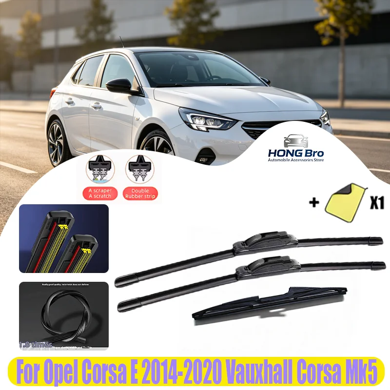 For Opel Corsa E 2014-2020 Vauxhall Corsa Mk5 26" 15" 12" Wiper Blades Set, Front Rear Windscreen Accessories
For Opel Corsa E 2014-2020 Vauxhall Corsa Mk5 26" 15" 12" Wiper Blades Set, Front Rear Windscreen Accessories