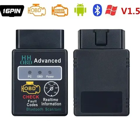 Automotive Fault Detector Mini ELM327 OBD2 Scanner V1.5 Bluetooth OBD Car Diagnostic Tool Code Reader For Android Windows IOS
