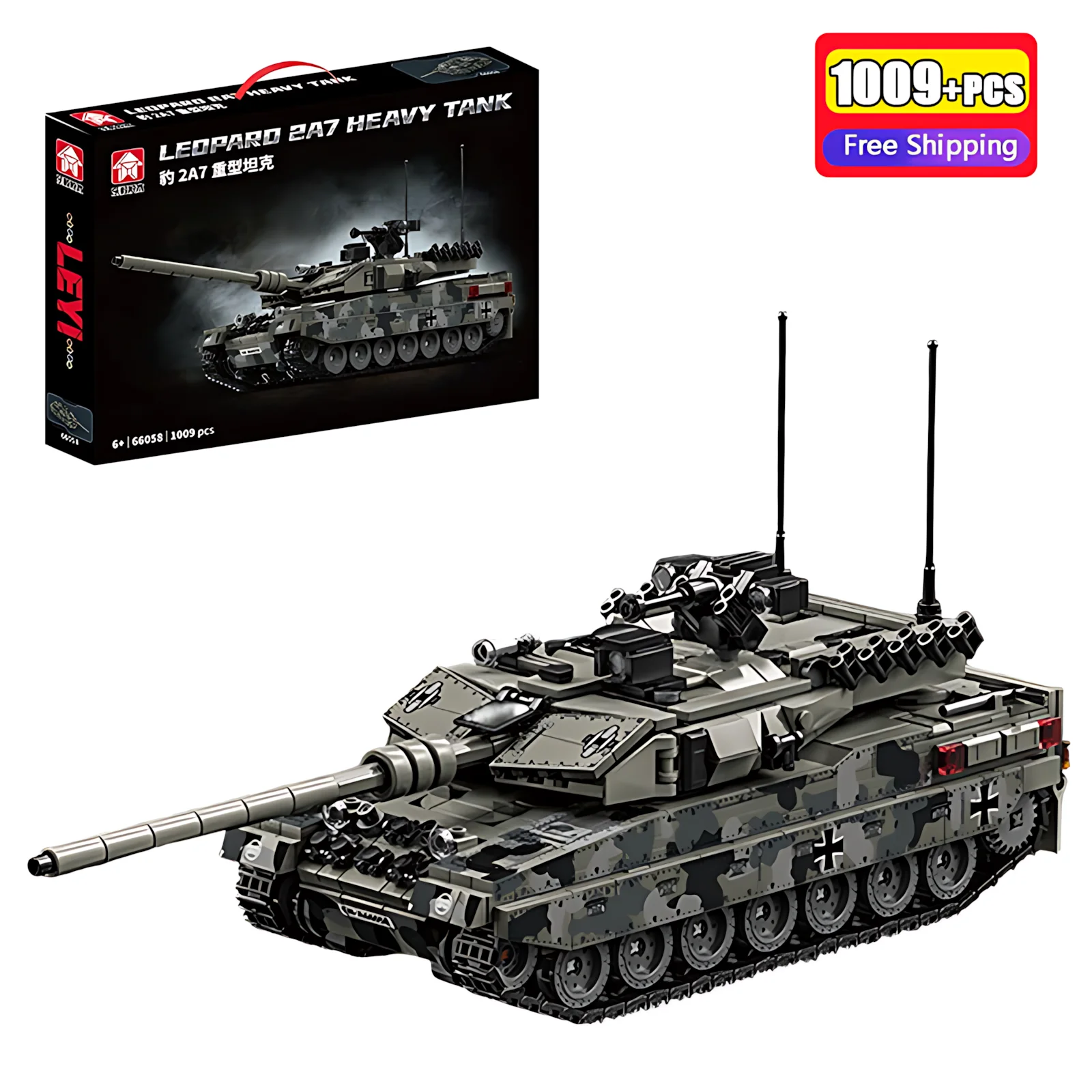 1009Pcs City Military 2A7 Heavy Tank Building Blocks Army Main Battle Vehicle Weaponry Bricks Educational Toys For Boys Kids
1009Pcs City Military 2A7 Heavy Tank Building Blocks Army Main Battle Vehicle Weaponry Bricks Educational Toys For Boys Kids
