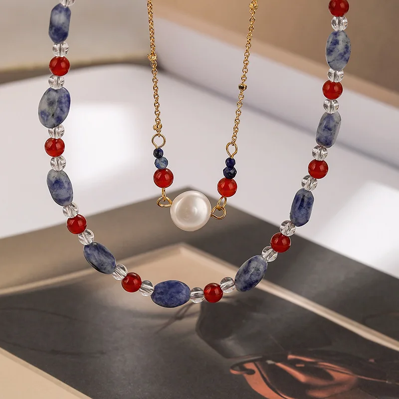 Fashion Colorful Gemstone Beaded 18K Gold Plated Ins Women's Minimalist Ethnic Necklace Layering Karate Choker Collarbone Chain
Fashion Colorful Gemstone Beaded 18K Gold Plated Ins Women's Minimalist Ethnic Necklace Layering Karate Choker Collarbone Chain
