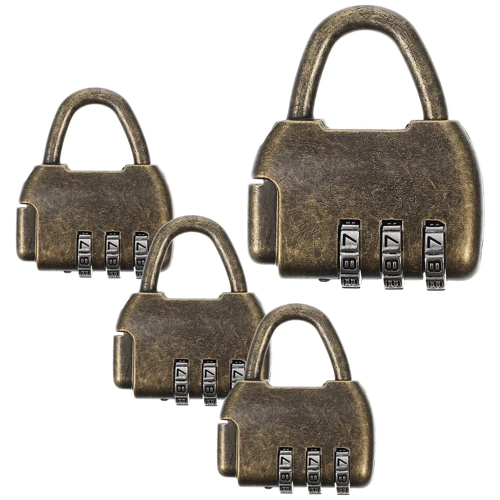 4Pcs Combination Lock Zinc Alloy Retro Padlock for Jewelry Box Cabinet Drawer Suitcase Escape Room Decorative Vintage
4Pcs Combination Lock Zinc Alloy Retro Padlock for Jewelry Box Cabinet Drawer Suitcase Escape Room Decorative Vintage