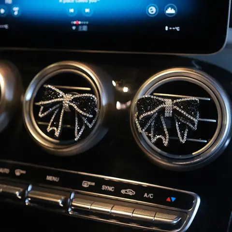 1/2pcs Car Perfume Clip bow Air Outlet Decorations Car Air Conditioner Air Vent Personalized Interior Decoration Accessories