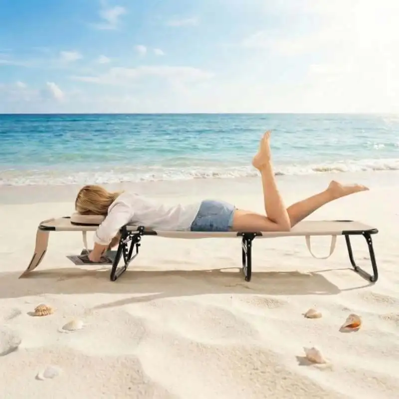 Folding Face Down Tanning Chair with Face Hole 3 Removable Pillows-Beige
Folding Face Down Tanning Chair with Face Hole 3 Removable Pillows-Beige