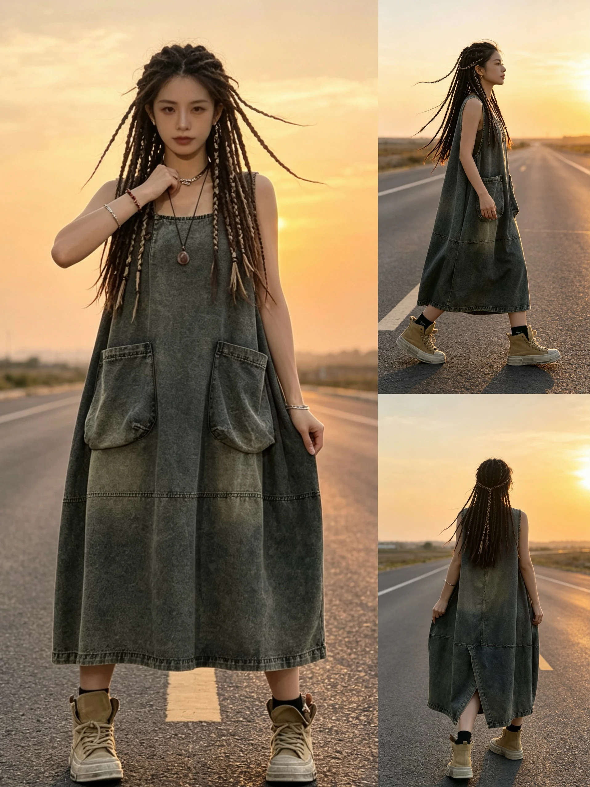 Original Design Summer 2026 Vintage Denim Dress Women's Loose Casual Sleeveless Floral Skirt High Waist A-Line Cotton Dress
Original Design Summer 2026 Vintage Denim Dress Women's Loose Casual Sleeveless Floral Skirt High Waist A-Line Cotton Dress