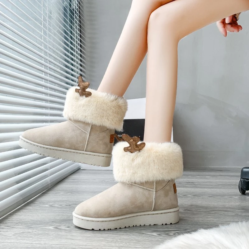 2024 Autumn and Winter New Cute Snow Boots Women's Thick Warm Short Cotton Shoes Plus Velvet Moose Women's Shoes
2024 Autumn and Winter New Cute Snow Boots Women's Thick Warm Short Cotton Shoes Plus Velvet Moose Women's Shoes