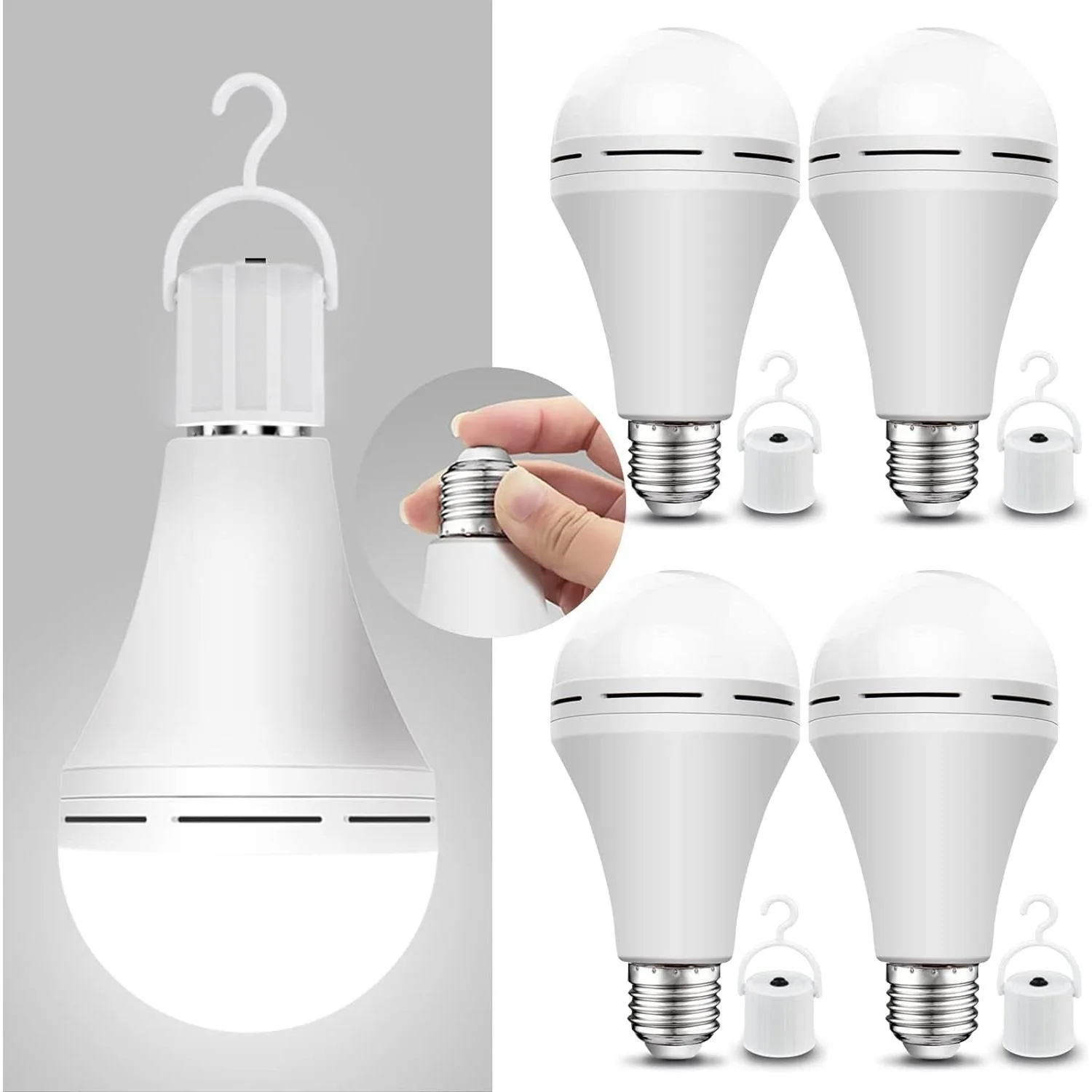 Rechargeable Emergency LED Bulb - 9W (60W Equivalent), 6000K Daylight, Auto-On During Outages, Portable for Home, Camping & Emergencies
Rechargeable Emergency LED Bulb - 9W (60W Equivalent), 6000K Daylight, Auto-On During Outages, Portable for Home, Camping & Emergencies