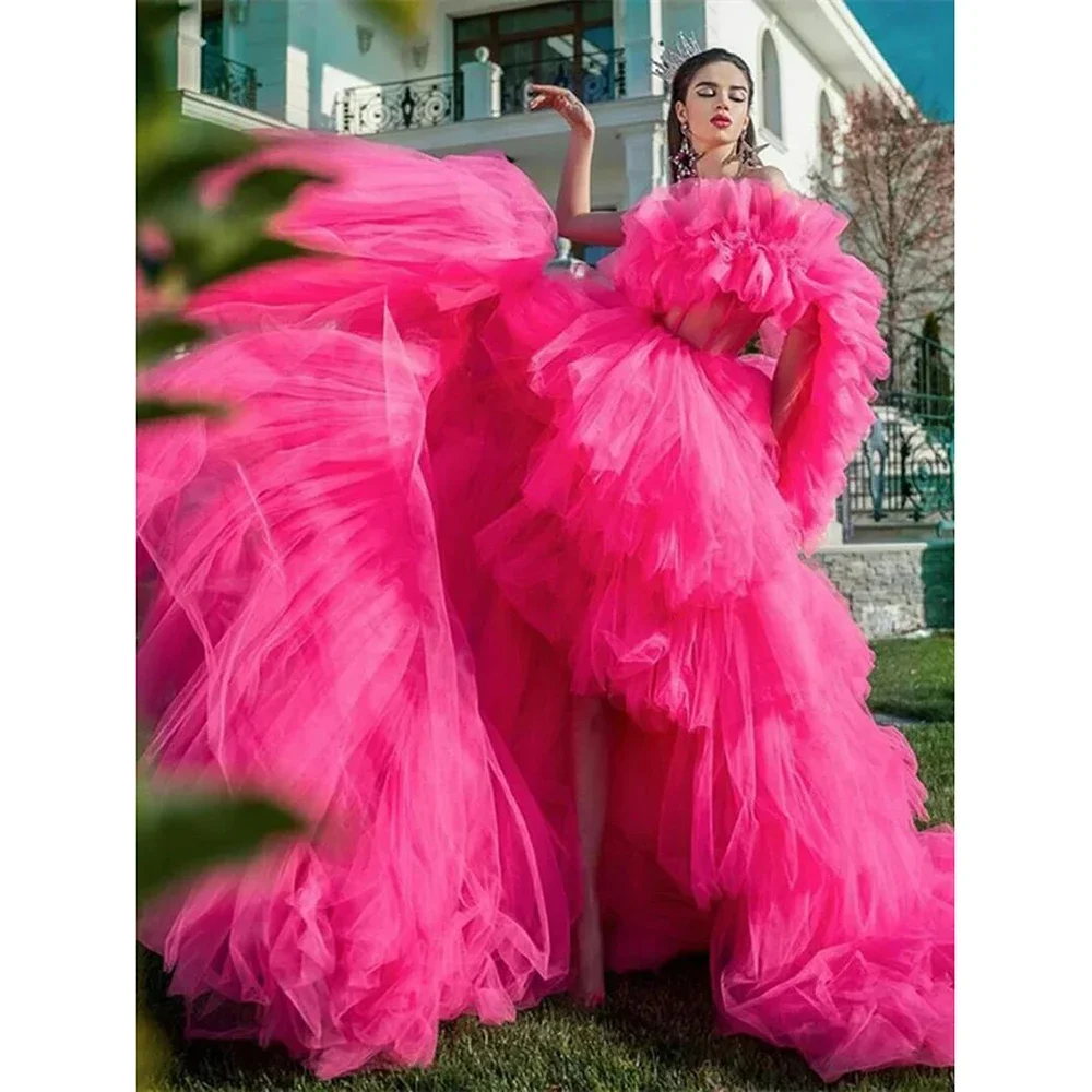 Pink Evening Dresses 2023 Long Sleeve Ruffles Tulle Party Dress Lace Cape Maternity Women Formal Evening Gown
Pink Evening Dresses 2023 Long Sleeve Ruffles Tulle Party Dress Lace Cape Maternity Women Formal Evening Gown