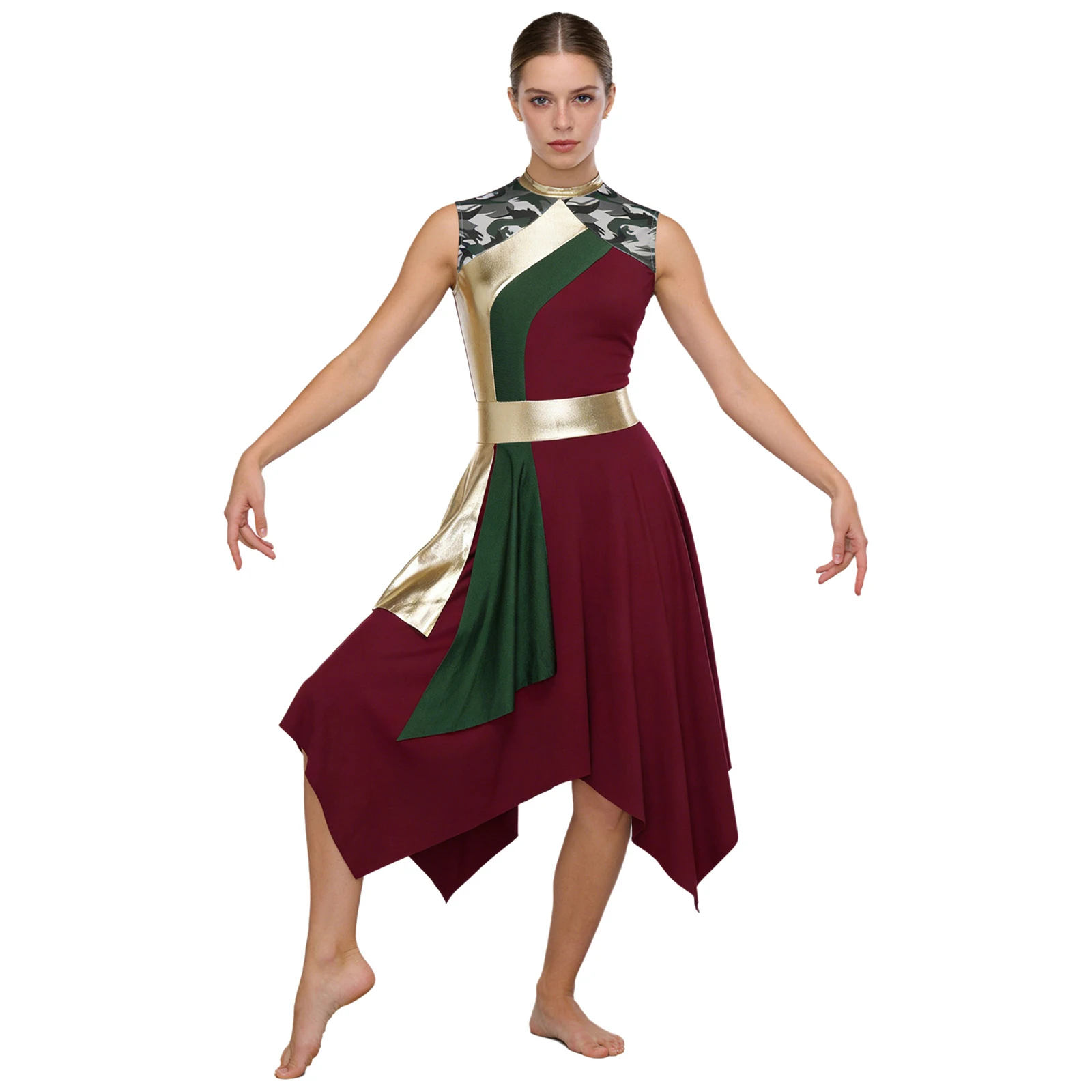 Women Praise Lyrical Dance Dress Liturgical Worship Church Choir Costume Metallic Shiny Printed Zipper Tunic Dresses Dancewear
Women Praise Lyrical Dance Dress Liturgical Worship Church Choir Costume Metallic Shiny Printed Zipper Tunic Dresses Dancewear