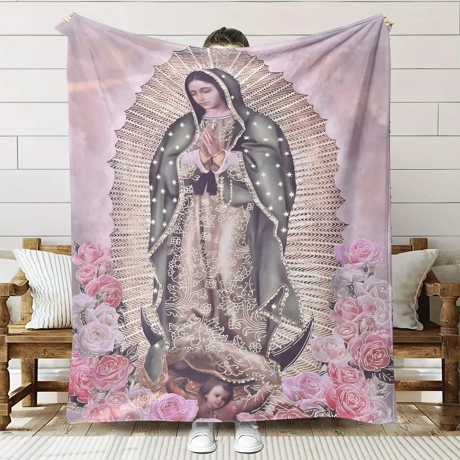 Soft Warm Virgin Mary Pattern Flannel Throw Blanket MultiPurpose Cozy Blanket for Home Office and Outdoor Camping
Soft Warm Virgin Mary Pattern Flannel Throw Blanket MultiPurpose Cozy Blanket for Home Office and Outdoor Camping