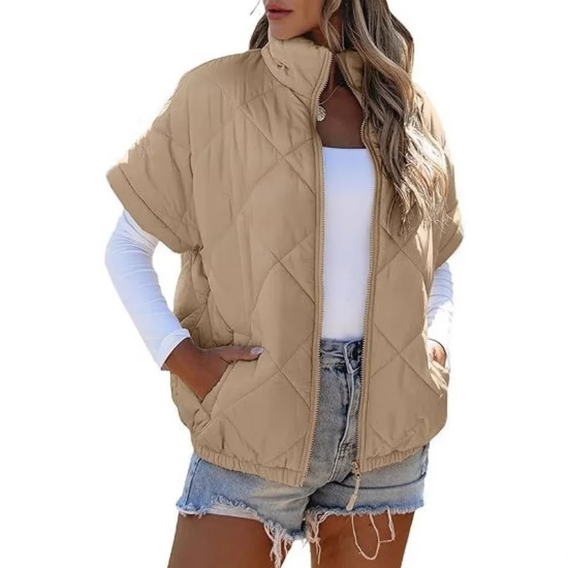 Women's Casual Cotton Jacket Autumn/Winter Zipper Diamond Grid Warm Coat with Pockets 2026 New Fashion Warmth for Fall/Winter
Women's Casual Cotton Jacket Autumn/Winter Zipper Diamond Grid Warm Coat with Pockets 2026 New Fashion Warmth for Fall/Winter