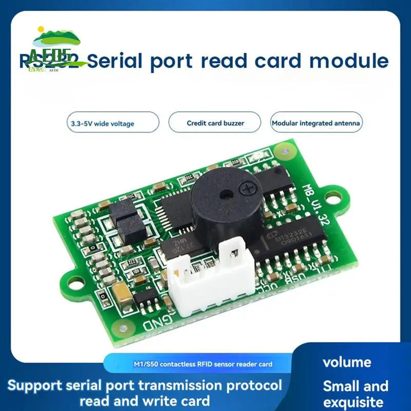 AED5-RS232 RFID Reader Module IC Card Reader 13.56Mhz Contactless Smart Card Reader 14443A Protocol Support Window System
AED5-RS232 RFID Reader Module IC Card Reader 13.56Mhz Contactless Smart Card Reader 14443A Protocol Support Window System
