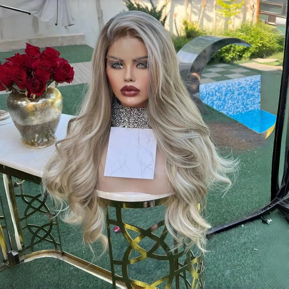 Light Blonde Highlight Body Wave Synthetic Lace Frontal Wig HD Transparent Lace Wigs for Women Costume Woman
Light Blonde Highlight Body Wave Synthetic Lace Frontal Wig HD Transparent Lace Wigs for Women Costume Woman