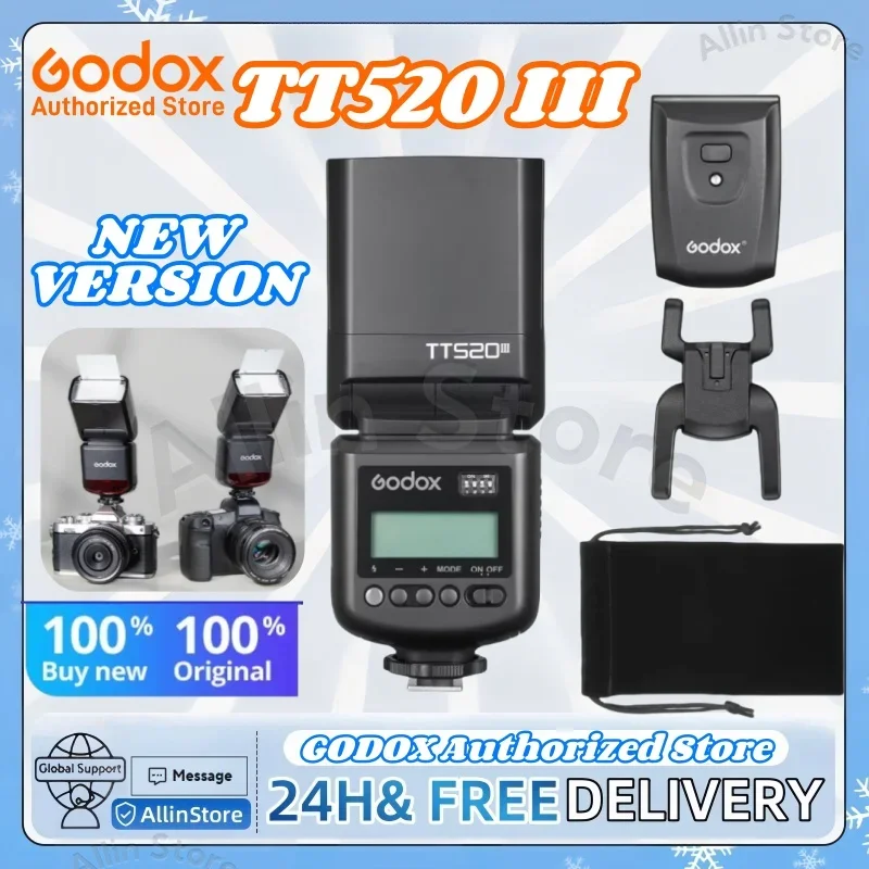 Godox TT520III Universal Camera Flash Electronic Speedlite Wireless Transmission pk TT560II 520II V860III V100PRO
Godox TT520III Universal Camera Flash Electronic Speedlite Wireless Transmission pk TT560II 520II V860III V100PRO