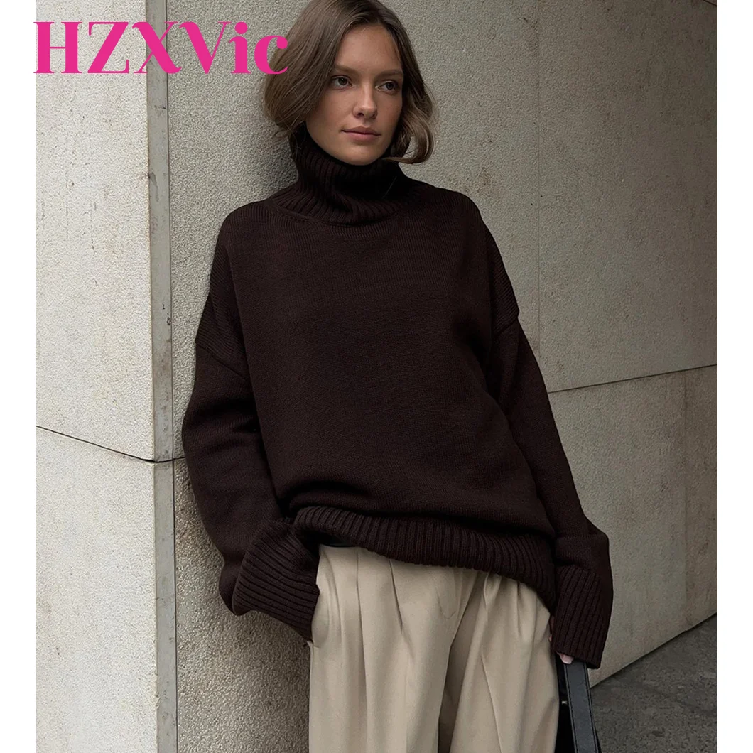 HZXVic Women's Sweater Loose High Collar Knitted Sweater Pure Color Pullover Simple Cardigans for Women Elegant Luxury Christmas
HZXVic Women's Sweater Loose High Collar Knitted Sweater Pure Color Pullover Simple Cardigans for Women Elegant Luxury Christmas
