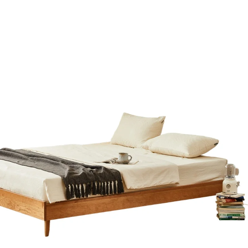 Solid wood bed Nordic 1.5 meters master bedroom cherry wood tatami simple Japanese 1.8 meters no bedside all solid wood
Solid wood bed Nordic 1.5 meters master bedroom cherry wood tatami simple Japanese 1.8 meters no bedside all solid wood