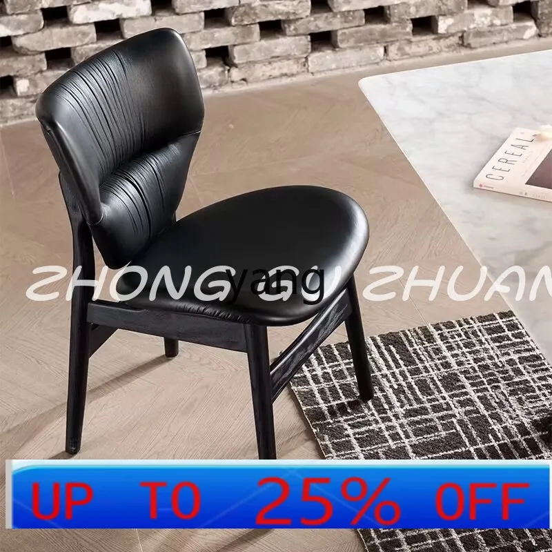 LH household solid wood Italian super leather backrest modern simple restaurant chair
LH household solid wood Italian super leather backrest modern simple restaurant chair