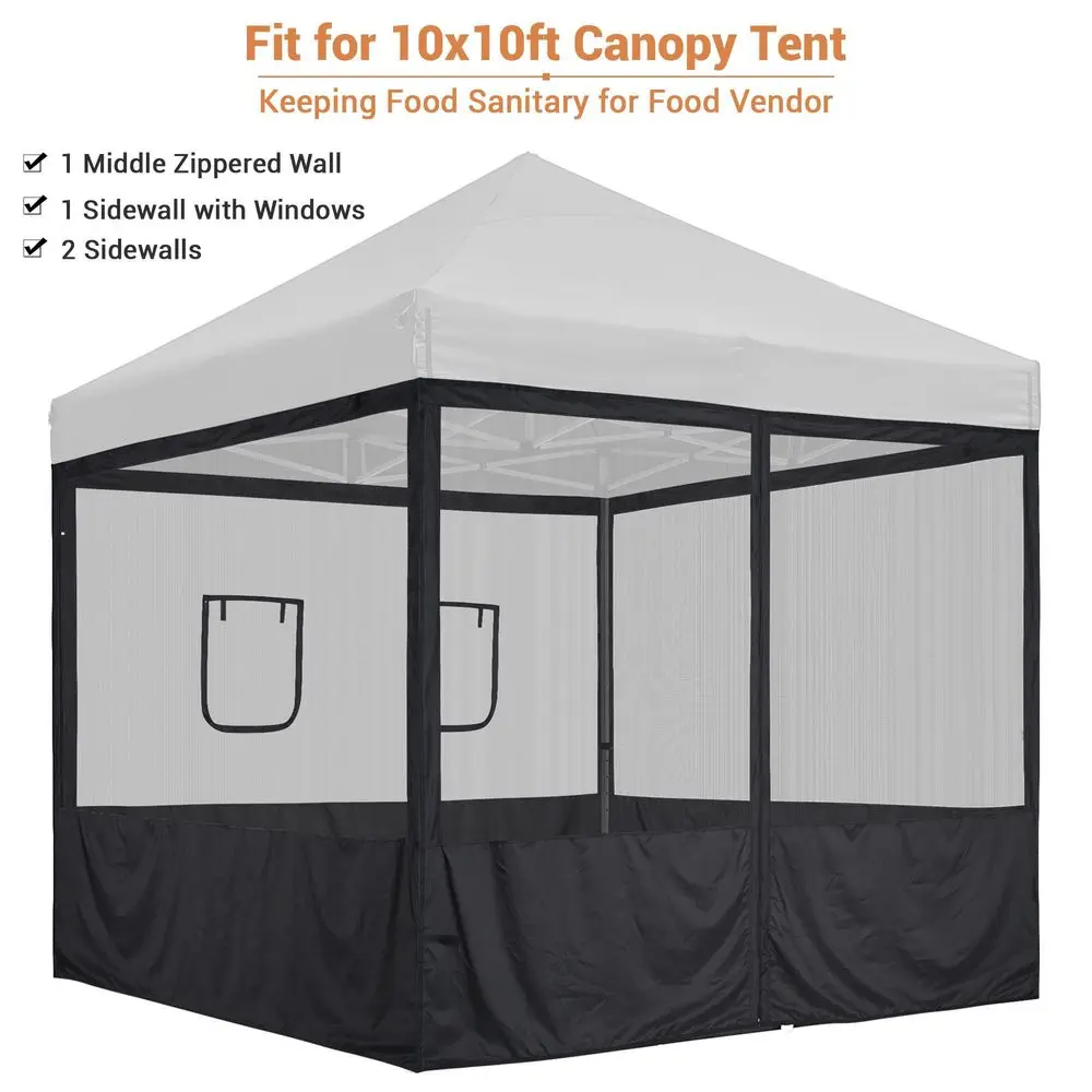 Pop Up Canopy Half Mesh Sidewall with Window 10x10Ft for Food Booth Commercial Vendor Shelter Mesh Enclosures, 4pcs Screened Wa
Pop Up Canopy Half Mesh Sidewall with Window 10x10Ft for Food Booth Commercial Vendor Shelter Mesh Enclosures, 4pcs Screened Wa