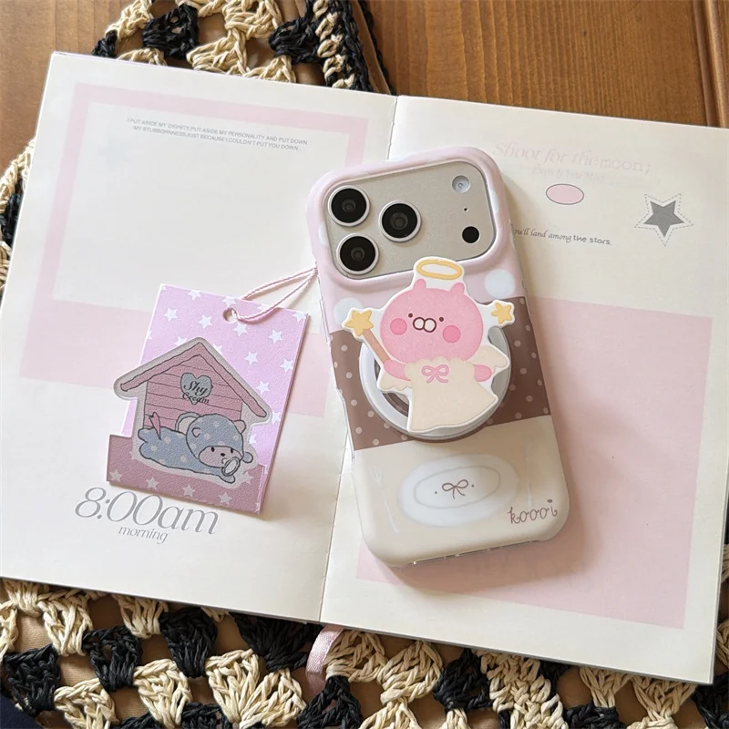 Kawaii Pastel Polka Dot For MagSafe Phone Case Matching Pig Angel Stand for iPhone 15 16 17 Pro Max Shockproof Protective Cover
Kawaii Pastel Polka Dot For MagSafe Phone Case Matching Pig Angel Stand for iPhone 15 16 17 Pro Max Shockproof Protective Cover