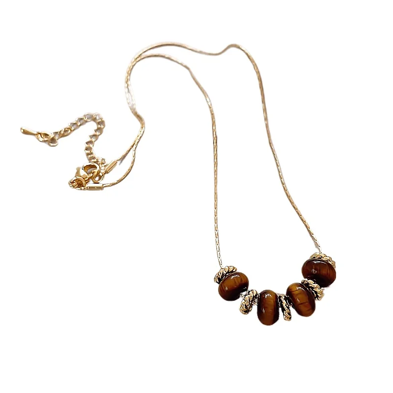 Tiger's eye stone necklace accessories women's sweater chain light luxury high-end neck chain exquisite collarbone chain
Tiger's eye stone necklace accessories women's sweater chain light luxury high-end neck chain exquisite collarbone chain