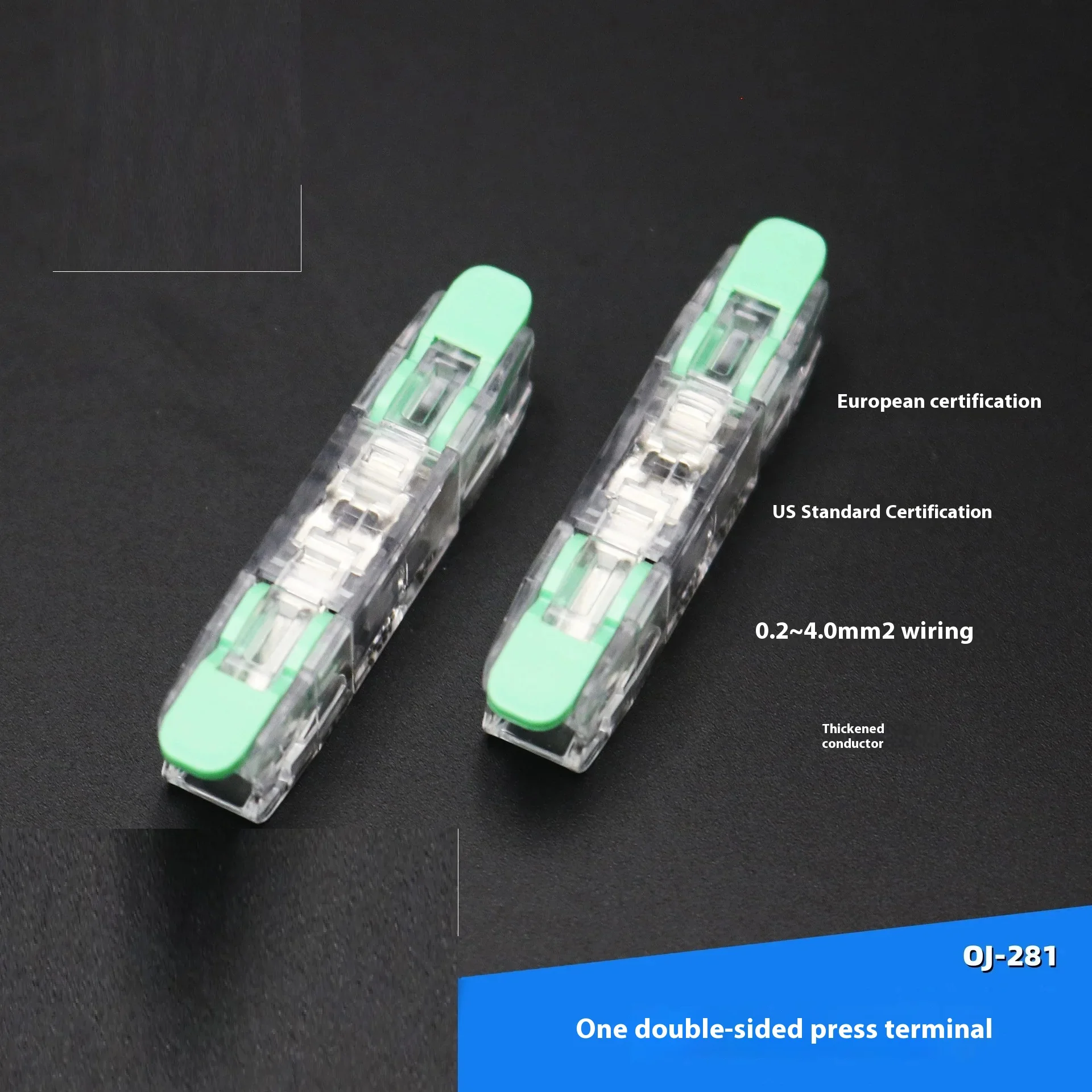 50Pcs American OJ-281 Quick Press Terminal 1-in-1-out Screw Free Connector, Hard and Flexible Wire Connector
50Pcs American OJ-281 Quick Press Terminal 1-in-1-out Screw Free Connector, Hard and Flexible Wire Connector