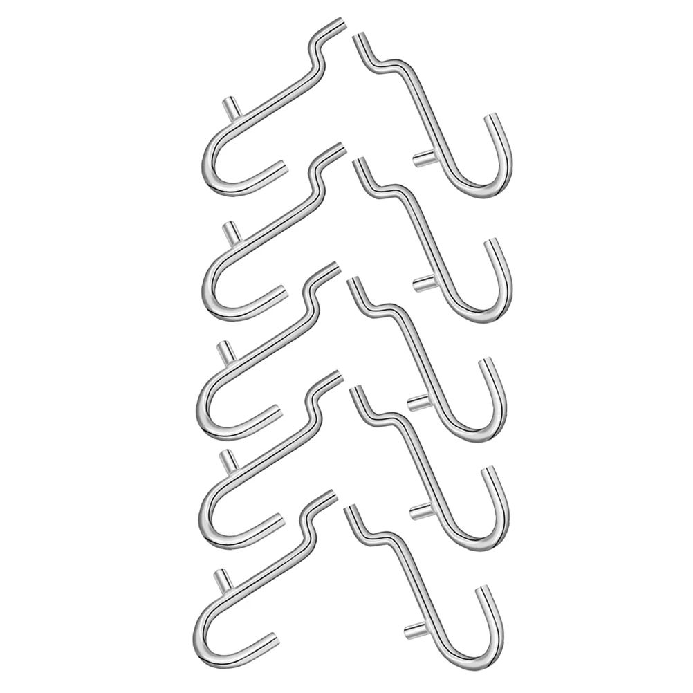 10pcs Stainless Steel Pegboard Hooks Heavy Duty Tool Storage Shelf Accessories Wire Shelving ganizer Slot Plate Metal Hooks
10pcs Stainless Steel Pegboard Hooks Heavy Duty Tool Storage Shelf Accessories Wire Shelving ganizer Slot Plate Metal Hooks