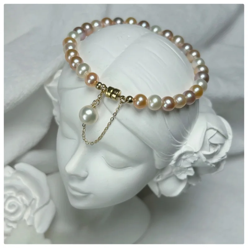 Natural Freshwater Pearl Candy Colorful Copper Plated 14K Gold Filled Magnetic Clasp Bracelet Girlfriend
Natural Freshwater Pearl Candy Colorful Copper Plated 14K Gold Filled Magnetic Clasp Bracelet Girlfriend
