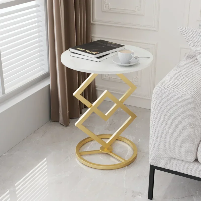 Creative modern round slate coffee table light luxury small apartment home living room simple metal small side table
Creative modern round slate coffee table light luxury small apartment home living room simple metal small side table