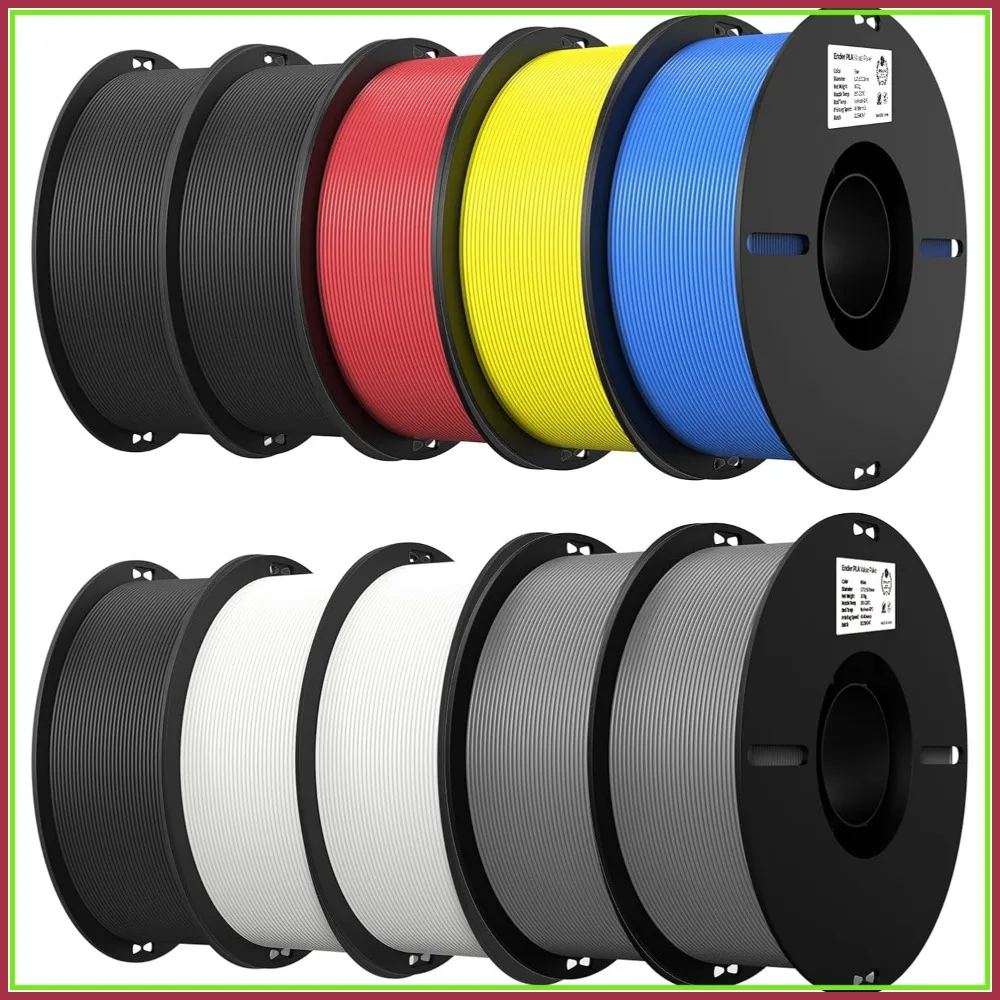 10 Pack PLA 1.75mm Filament Bundle for 3D Printing, No-Tangling, Strong Bonding, Overhang Performance, Accuracy +/- 0.02mm
10 Pack PLA 1.75mm Filament Bundle for 3D Printing, No-Tangling, Strong Bonding, Overhang Performance, Accuracy +/- 0.02mm
