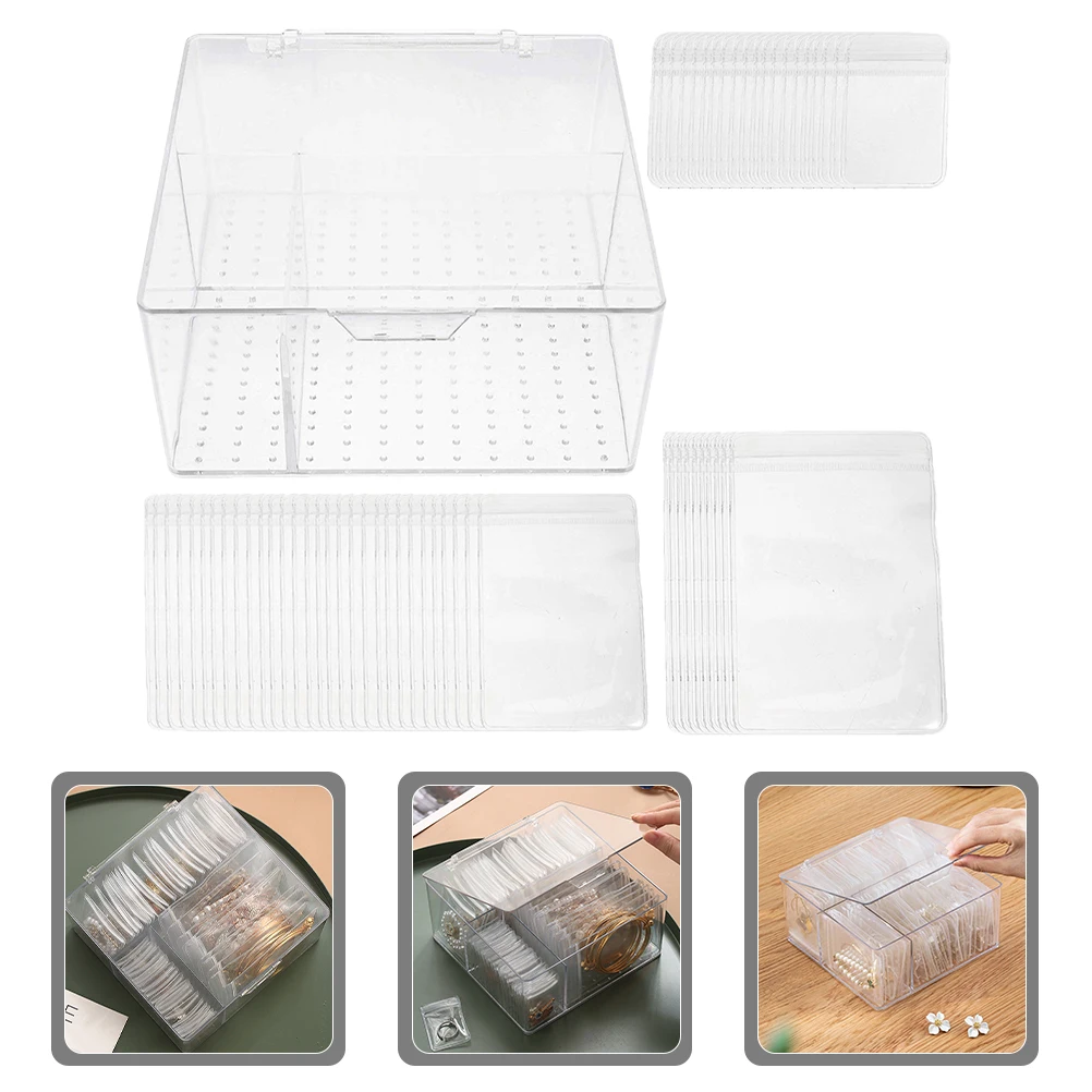 1 Set Jewelry Storage Bags Clear Plastic Anti-Oxidation Large Capacity Acrylic Earring Organizer Compartment Box Multi-Grid Self
1 Set Jewelry Storage Bags Clear Plastic Anti-Oxidation Large Capacity Acrylic Earring Organizer Compartment Box Multi-Grid Self