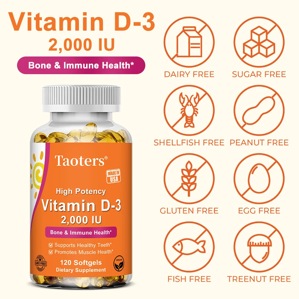 Vitamin D3 2000 IU 50 Mcg Vitamin D3 Capsules Healthy Muscle Function Helps Support Immune Health Strong Bones and Teeth
Vitamin D3 2000 IU 50 Mcg Vitamin D3 Capsules Healthy Muscle Function Helps Support Immune Health Strong Bones and Teeth