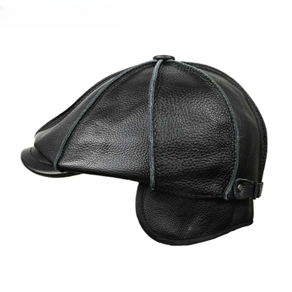 Black NEWSBOY CAP Brown Winter Real Leather Hat for Men Thick Cowskin Leather Octagonal Hat Autumn High Quality Flat Caps New
Black NEWSBOY CAP Brown Winter Real Leather Hat for Men Thick Cowskin Leather Octagonal Hat Autumn High Quality Flat Caps New