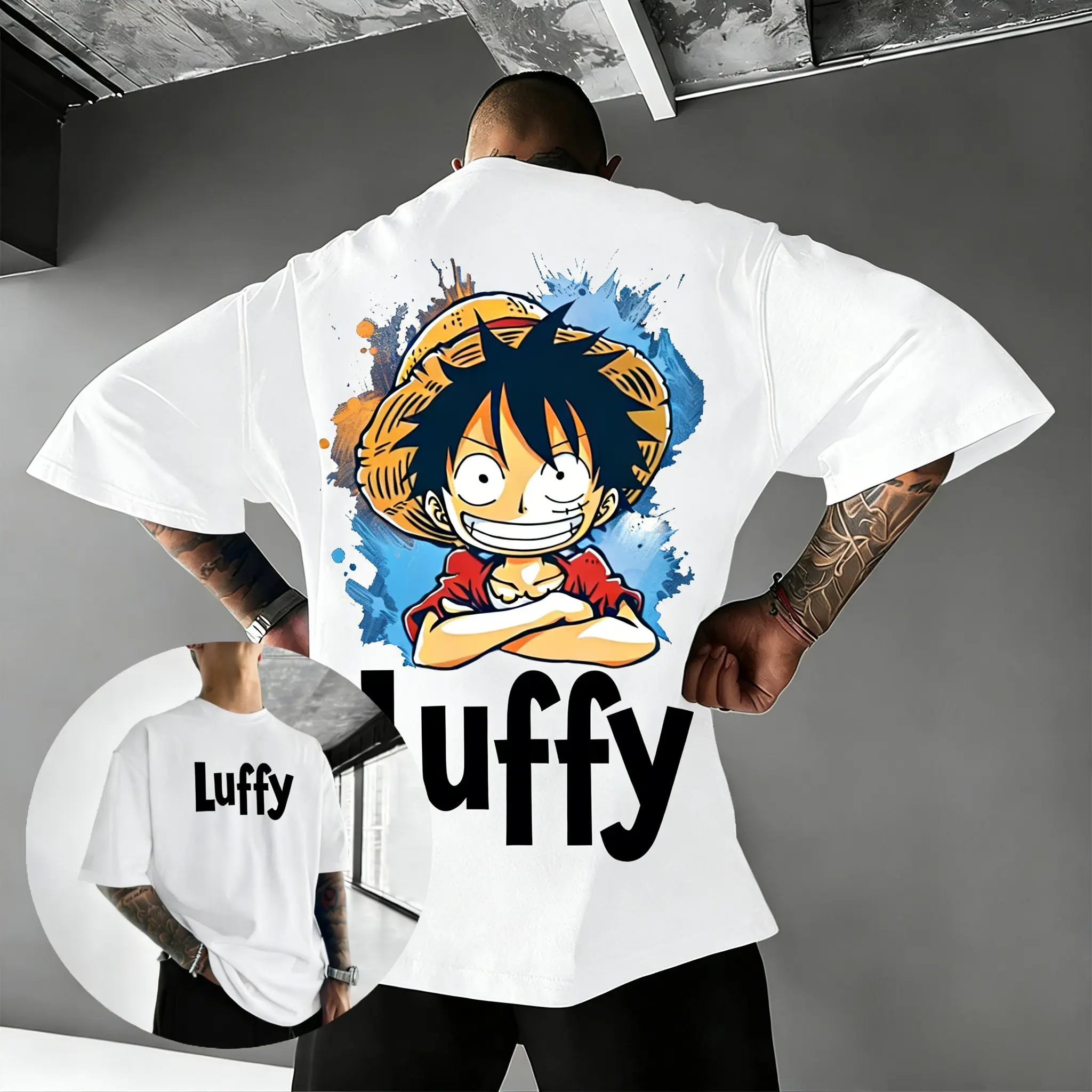 Футболка оверсайз в винтажном стиле с принтом Луффи, унисекс, хлопок, короткий рукав, уличная одежда, повседневная, лето 2026
Футболка оверсайз в винтажном стиле с принтом Луффи, унисекс, хлопок, короткий рукав, уличная одежда, повседневная, лето 2026
