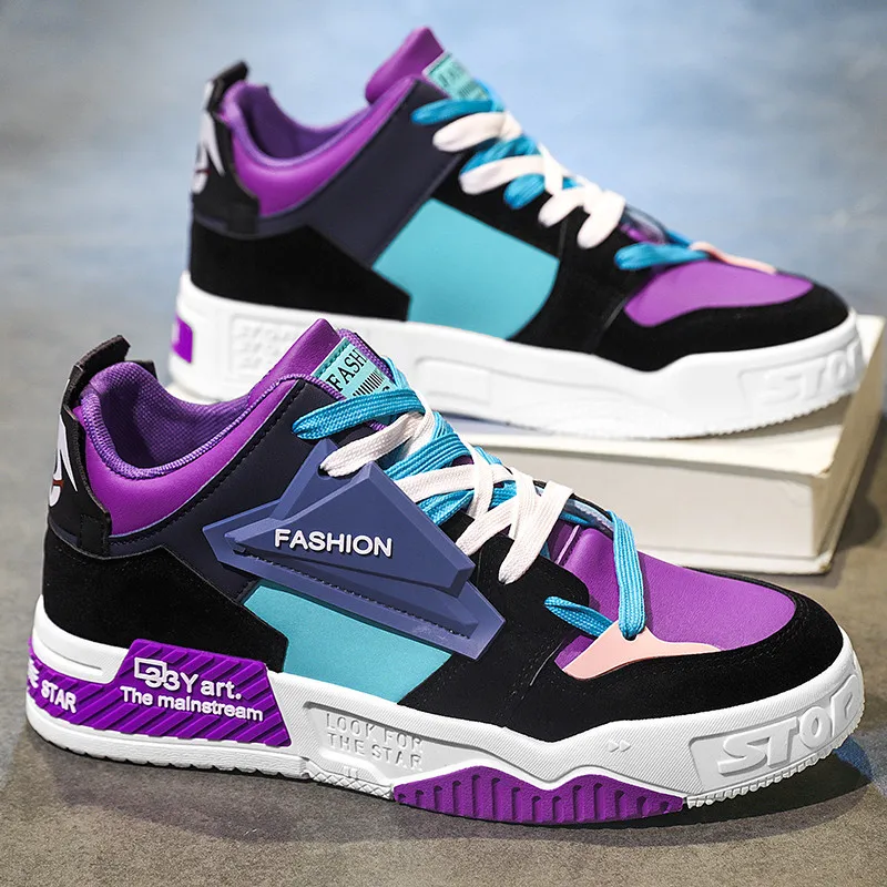 2023 Winter Leather Men's High Top Sneakers Fashion Platform Purple Sneakers Woman Stylish Outdoor Lace-up Men Skateboard Shoes
2023 Winter Leather Men's High Top Sneakers Fashion Platform Purple Sneakers Woman Stylish Outdoor Lace-up Men Skateboard Shoes