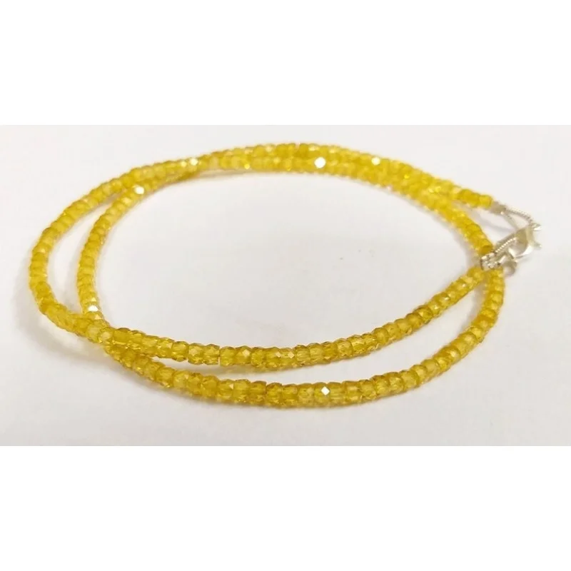 Natural Yellow Zirconia Faceted Rondelle Gemstone Beaded Choker Necklaces 18''
Natural Yellow Zirconia Faceted Rondelle Gemstone Beaded Choker Necklaces 18''