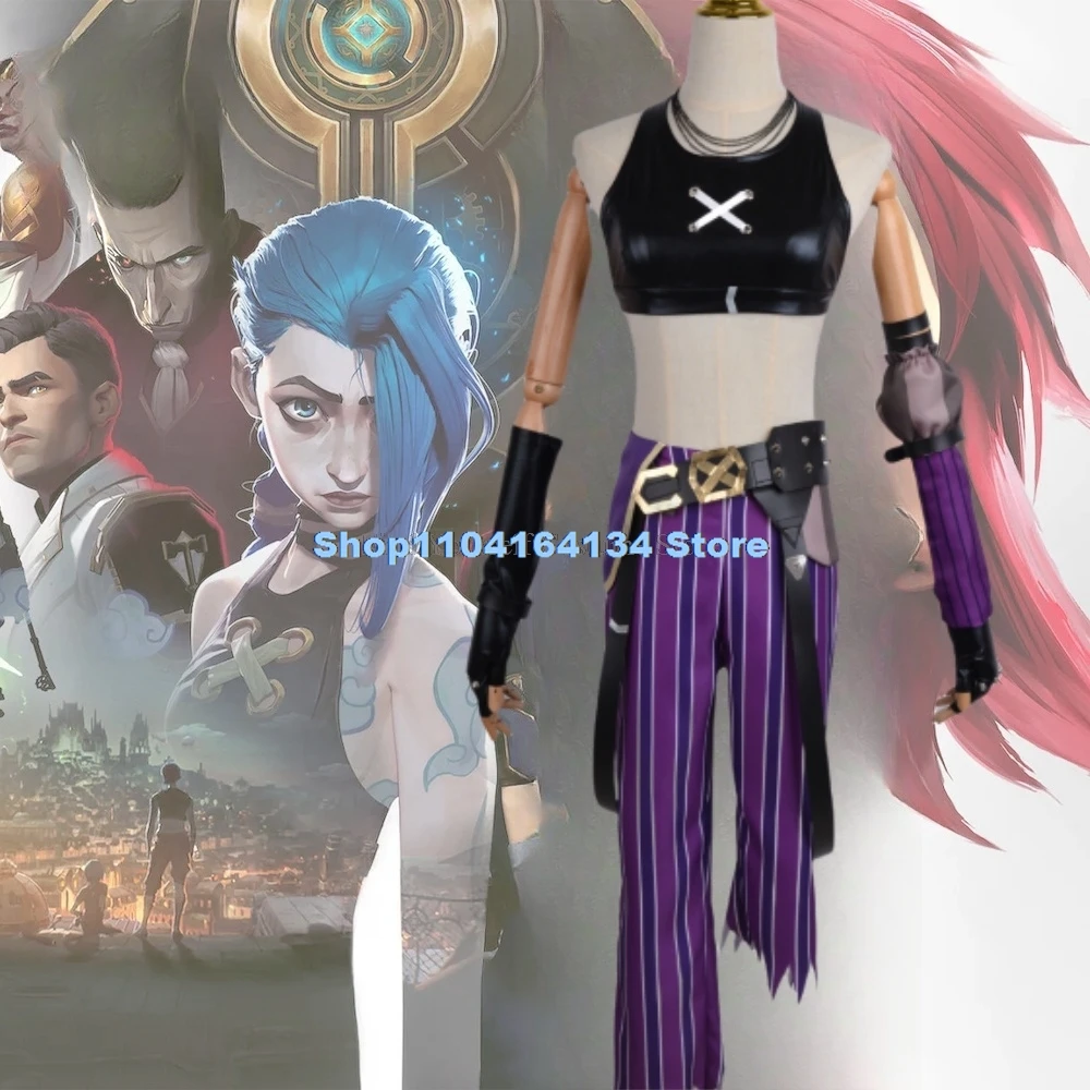 Женский костюм Аниме LOL Jinx Arcane для косплея, Женский карнавальный костюм на Хэллоуин, изготовленный на заказ костюм на Хэллоуин
Женский костюм Аниме LOL Jinx Arcane для косплея, Женский карнавальный костюм на Хэллоуин, изготовленный на заказ костюм на Хэллоуин