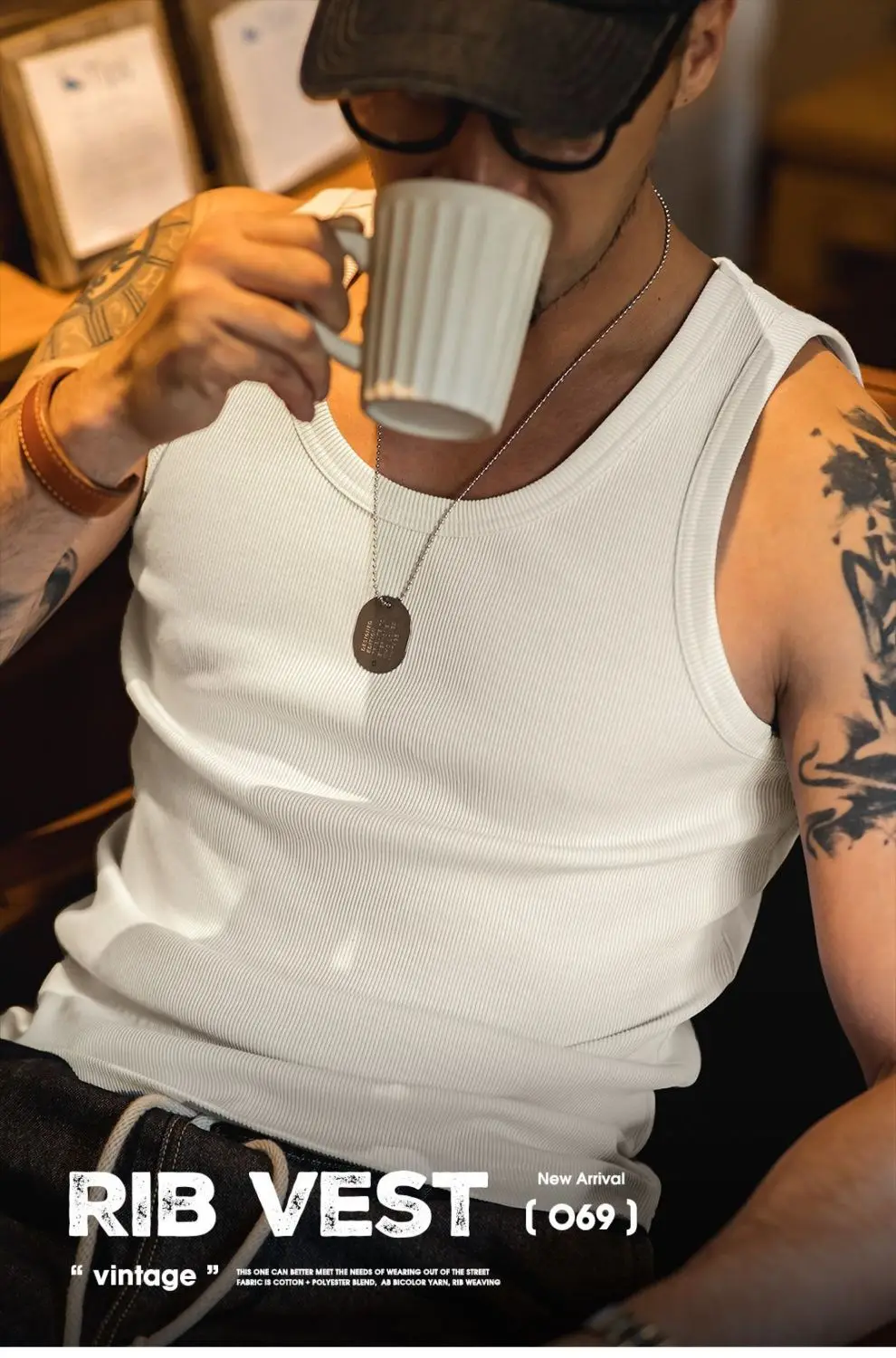 Tooling Vintage Cotton Fitness Vest Sports Undershirt Heavy Threaded Vest Bottom Men
Tooling Vintage Cotton Fitness Vest Sports Undershirt Heavy Threaded Vest Bottom Men
