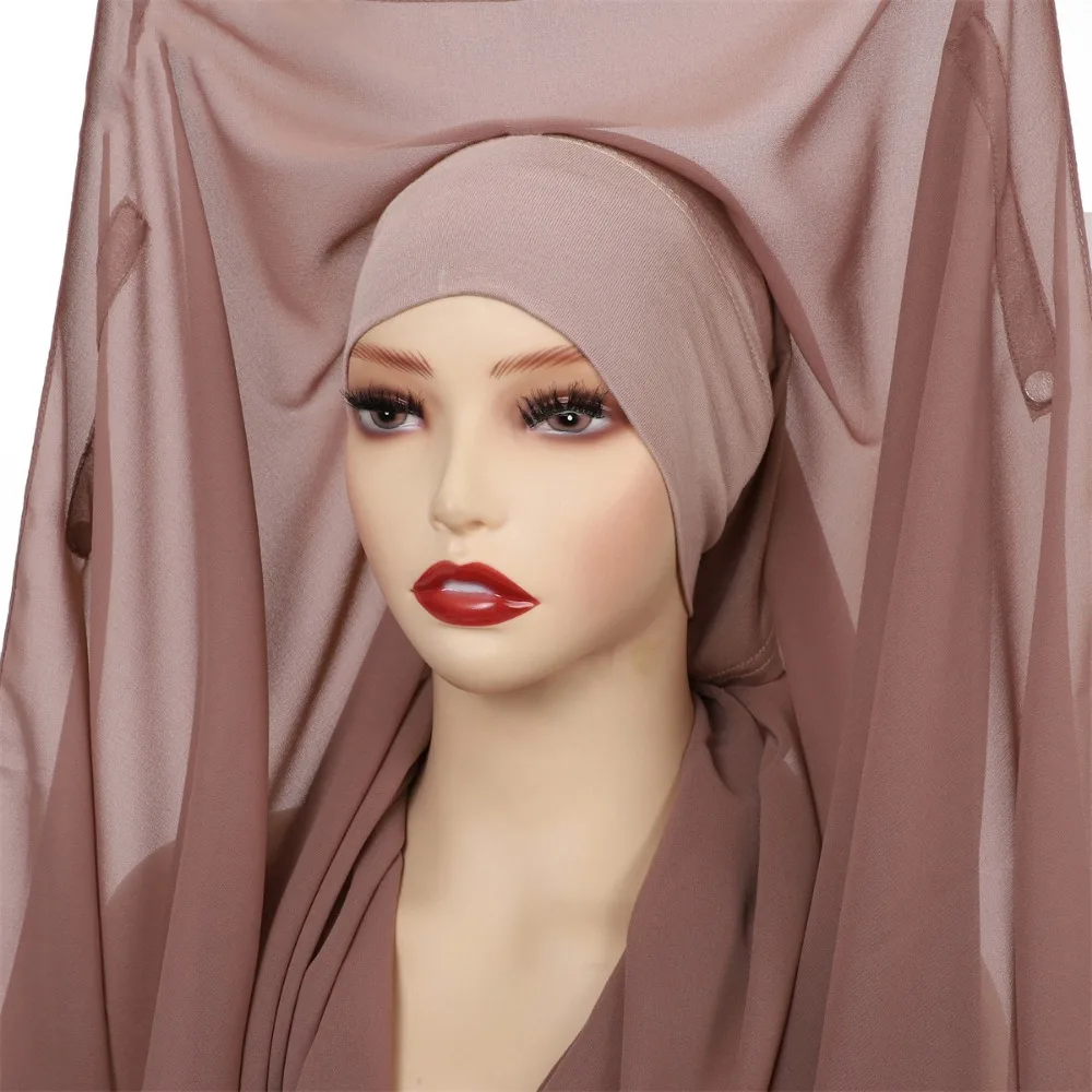 2в1 мгновенный шифоновый шарф-хиджаб со встроенными магнитами, однотонная женская шифоновая шаль с подложкой, полное покрытие, мусульманский длинный платок
2в1 мгновенный шифоновый шарф-хиджаб со встроенными магнитами, однотонная женская шифоновая шаль с подложкой, полное покрытие, мусульманский длинный платок