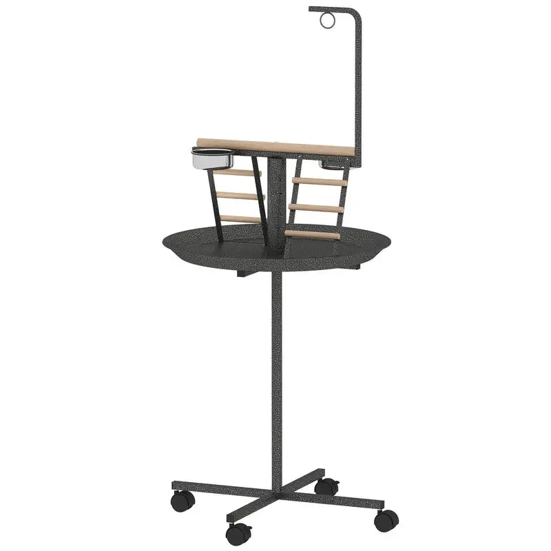 Bird Stand with Wheels Parrot Play Stand with Round Tray Stainless Steel Feed Bowls Indoor Outdoor Dark Gray
Bird Stand with Wheels Parrot Play Stand with Round Tray Stainless Steel Feed Bowls Indoor Outdoor Dark Gray