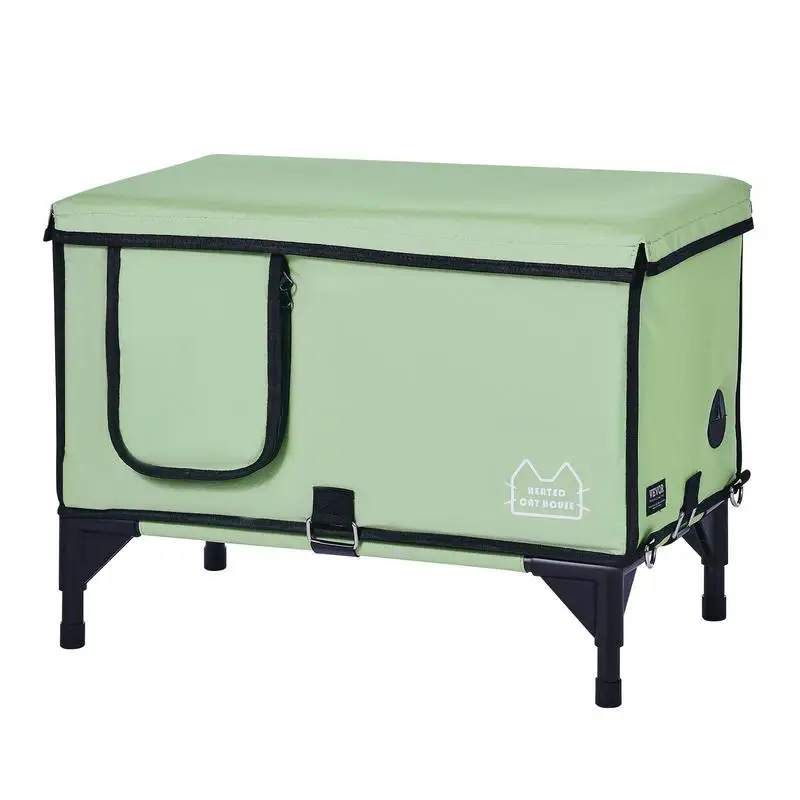 Free Shipping-Elevated Heated Cat House, Cuboid Kitty Shelter with Adjustable Temperature and Timer, 900D Oxford Cloth Foldable Cat Shelter with Heated Pad for Winter to Stay Warm and Cozy, Green (Middle)
Free Shipping-Elevated Heated Cat House, Cuboid Kitty Shelter with Adjustable Temperature and Timer, 900D Oxford Cloth Foldable Cat Shelter with Heated Pad for Winter to Stay Warm and Cozy, Green (Middle)