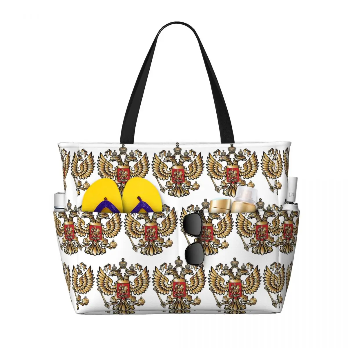Coat Of Arms Of Russia Russian Flag Beach Tote Bag Sport Gym Yoga Duffle Large Tote Bag Women Travel Bag Fitness bag
Coat Of Arms Of Russia Russian Flag Beach Tote Bag Sport Gym Yoga Duffle Large Tote Bag Women Travel Bag Fitness bag