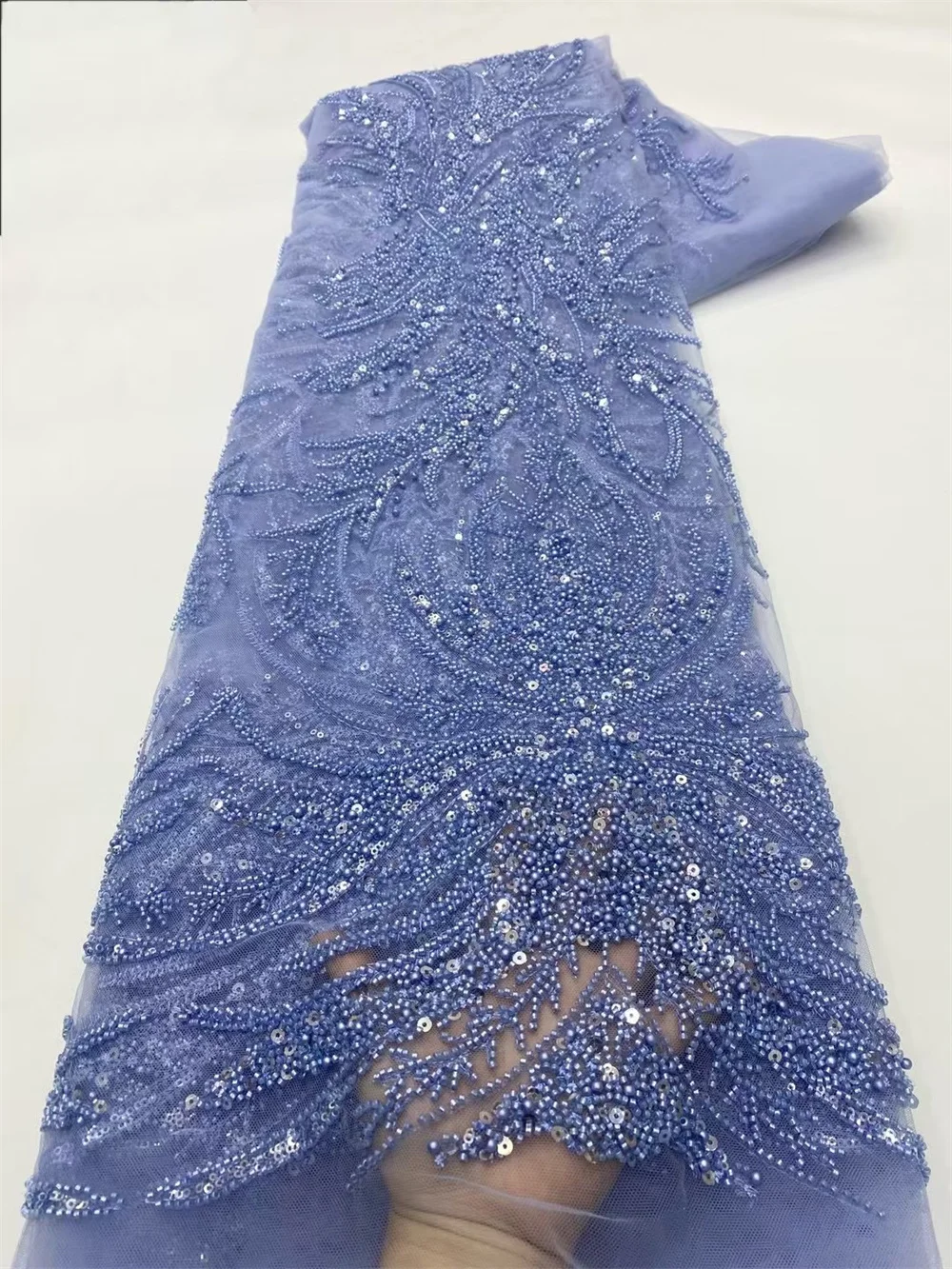 Latest African Beaded Lace Fabric 2025 High Quality Lace Nigeria Groom Lace Fabric French Sequin Lace Fabric for Party D Q252-1
Latest African Beaded Lace Fabric 2025 High Quality Lace Nigeria Groom Lace Fabric French Sequin Lace Fabric for Party D Q252-1