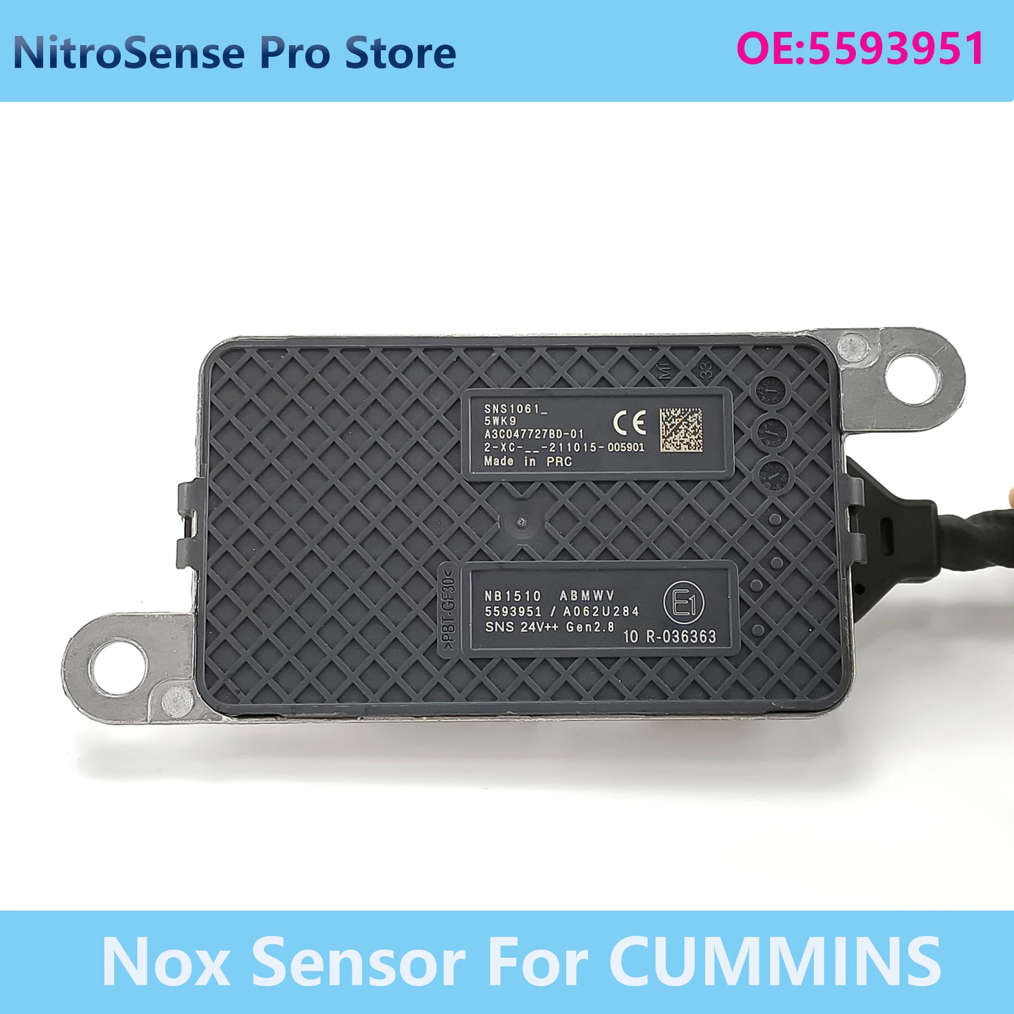 Nox Sensor 5593951 SNS1061 Fits For CUMMINS 24V High Quality Nitrogen Oxide Sensor Auto Sensor Spare Parts Car Accesorios
Nox Sensor 5593951 SNS1061 Fits For CUMMINS 24V High Quality Nitrogen Oxide Sensor Auto Sensor Spare Parts Car Accesorios