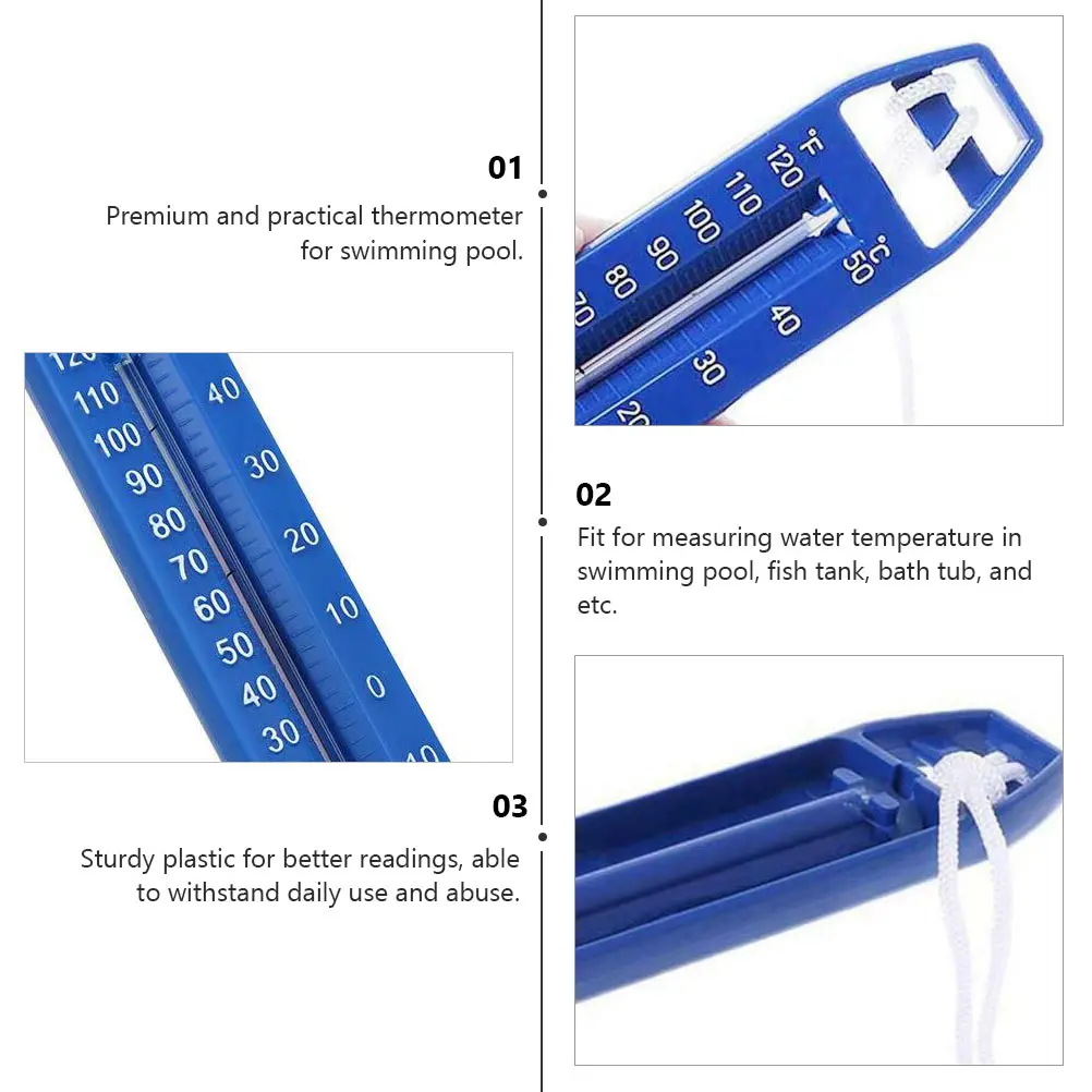 Swimming Pool Thermometer Plastic Floating Water Temperature Measurement Tool for Bath Tub Fish Tank Sturdy Premium Practical
Swimming Pool Thermometer Plastic Floating Water Temperature Measurement Tool for Bath Tub Fish Tank Sturdy Premium Practical