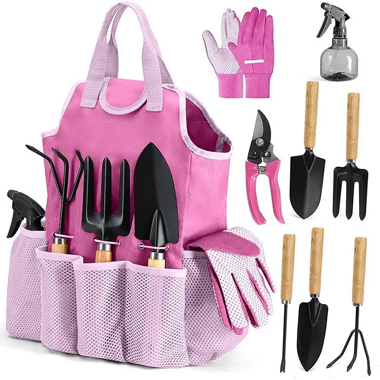 Durable Carbon Steel 9pcs Gardening Tools With Canvas Storage Bag Outdoor Indoor Garden Tool Kit Shovel, Hand Fork, Rooter
Durable Carbon Steel 9pcs Gardening Tools With Canvas Storage Bag Outdoor Indoor Garden Tool Kit Shovel, Hand Fork, Rooter