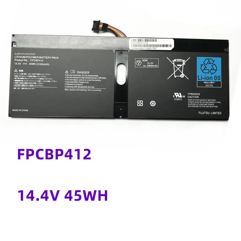 New 14.4V 45Wh 3150mAh FPCBP412 Laptop Battery For Fujitsu LifeBook U904 U9040MXPA1DE U9040MXPR1DE U9040MXPC1DE
New 14.4V 45Wh 3150mAh FPCBP412 Laptop Battery For Fujitsu LifeBook U904 U9040MXPA1DE U9040MXPR1DE U9040MXPC1DE