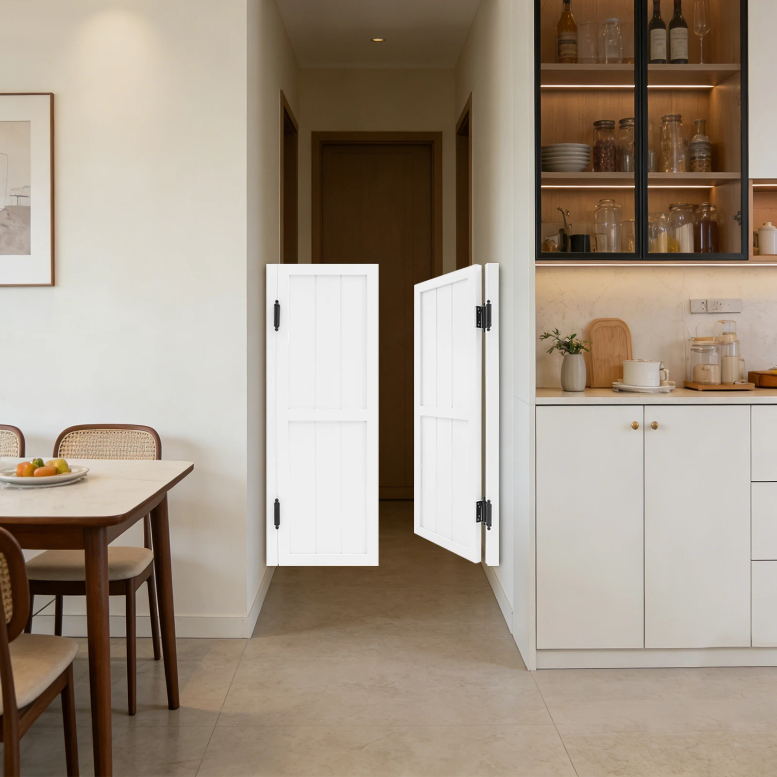 91*107cm/36*42in Entrance Partition Doors, White Wood Partition Doors, Double-Door for Entrance/Kitchen/Living Room
91*107cm/36*42in Entrance Partition Doors, White Wood Partition Doors, Double-Door for Entrance/Kitchen/Living Room